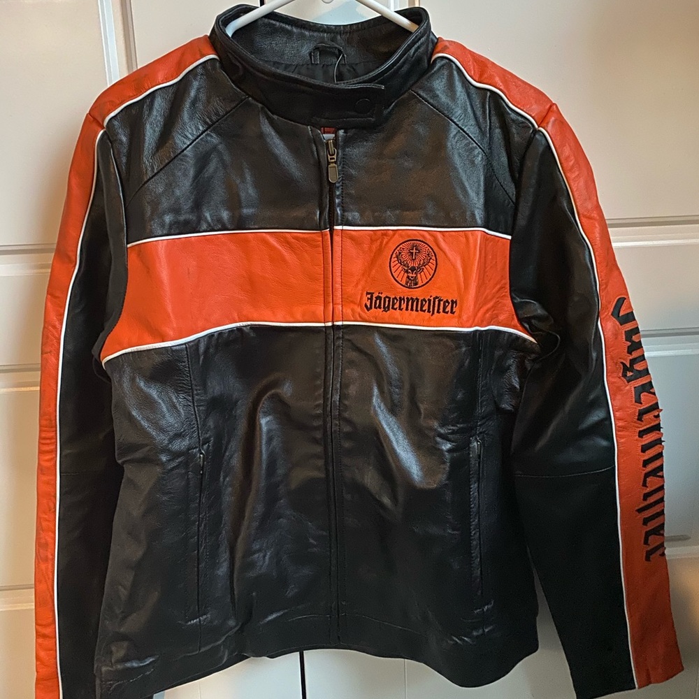 Brand new jagermeister leather jacket M